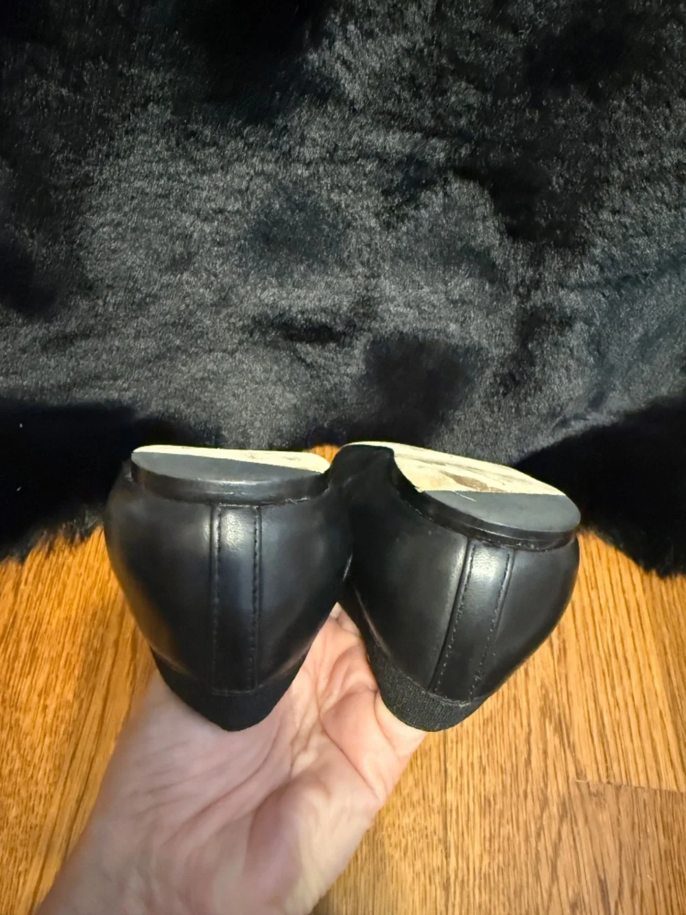 Black Tory Burch slip on loafers
